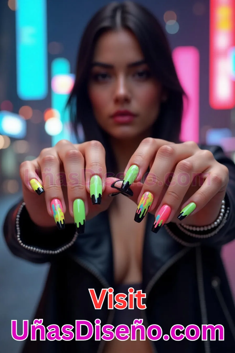 16. Manicura Francesa Inversa con Goteo de Baba (2)