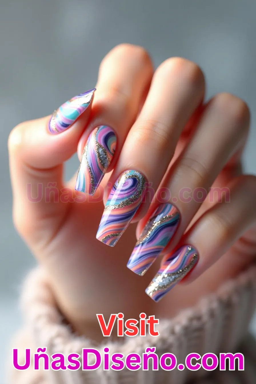16. Remolinos Abstractos - Brilla como nunca 25 diseños de esmaltes de gel, gelish y gel para uñas que tienes que probar (2).jpeg