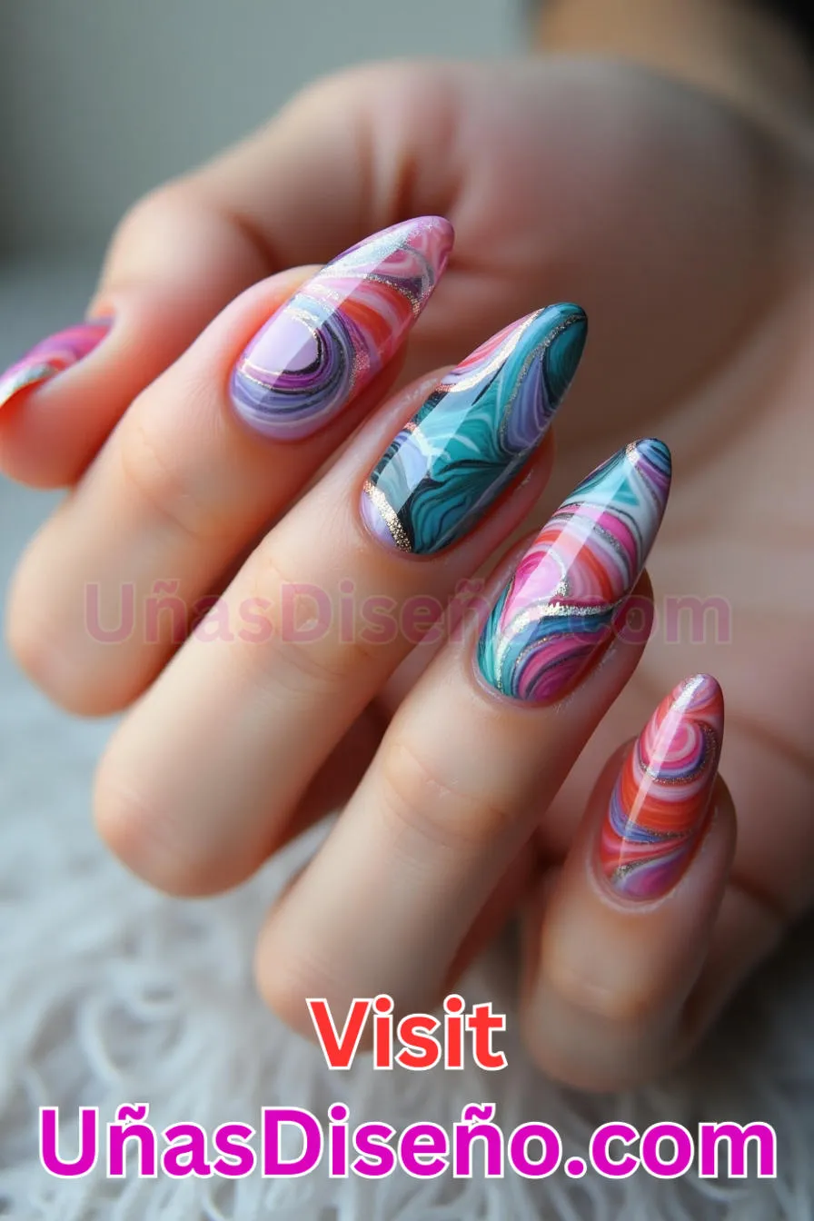 16. Remolinos Abstractos - Brilla como nunca 25 diseños de esmaltes de gel, gelish y gel para uñas que tienes que probar (4).jpeg
