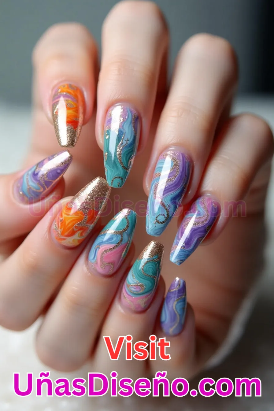 16. Remolinos Abstractos - Brilla como nunca 25 diseños de esmaltes de gel, gelish y gel para uñas que tienes que probar (5).jpeg