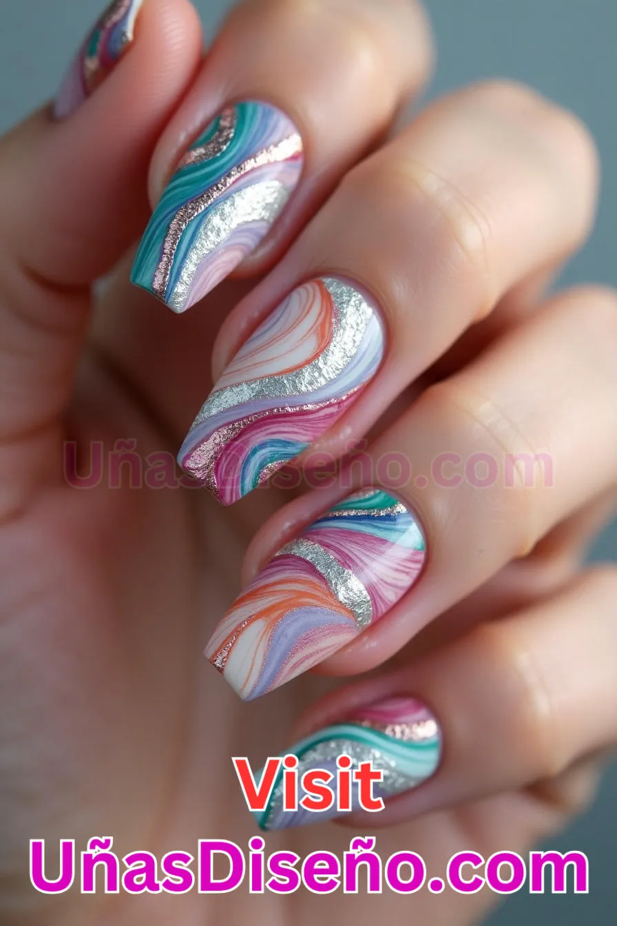 16. Remolinos Abstractos - Brilla como nunca 25 diseños de esmaltes de gel, gelish y gel para uñas que tienes que probar (6).jpeg