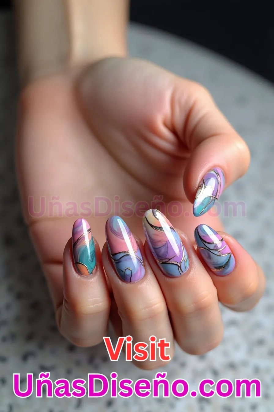 16. Remolinos Abstractos - Brilla como nunca 25 diseños de esmaltes de gel, gelish y gel para uñas que tienes que probar (7).jpeg