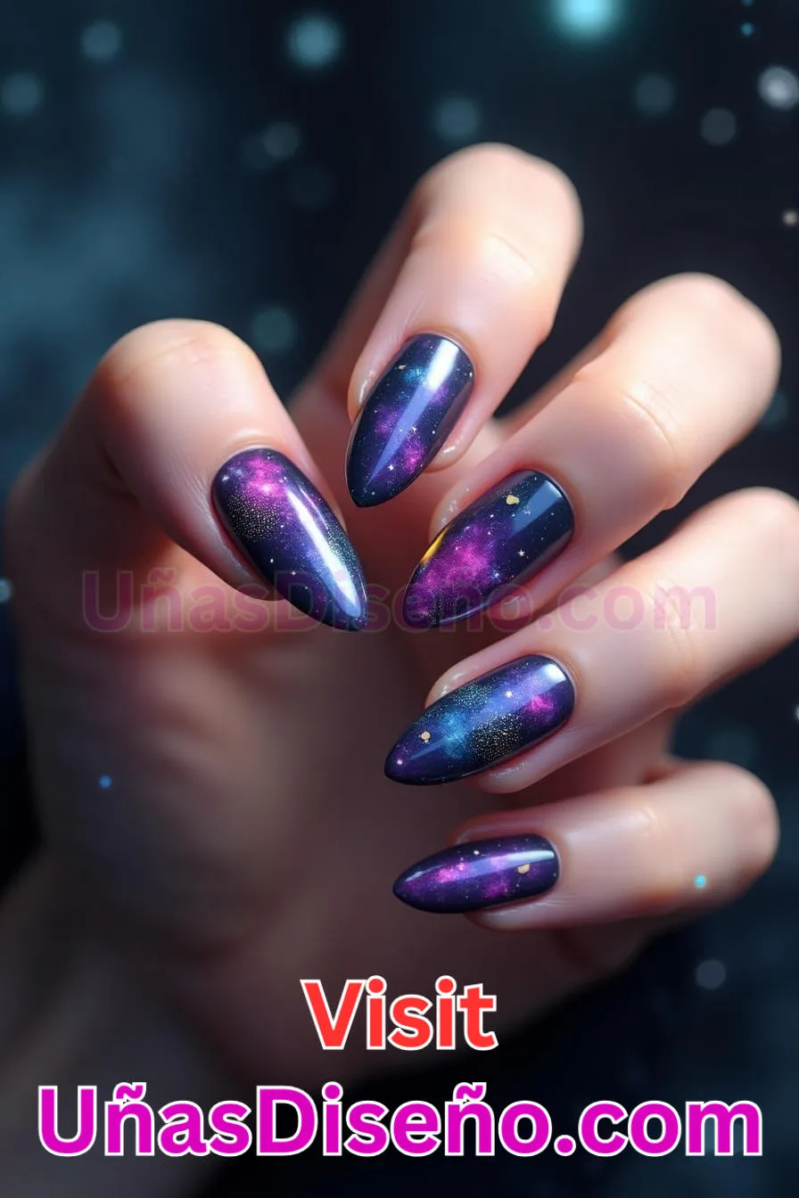 16. Sueño de Nebulosa Cósmica - Tendencias 30 Estilos de Uñas Almendra que Marcan la Diferencia (2).jpeg