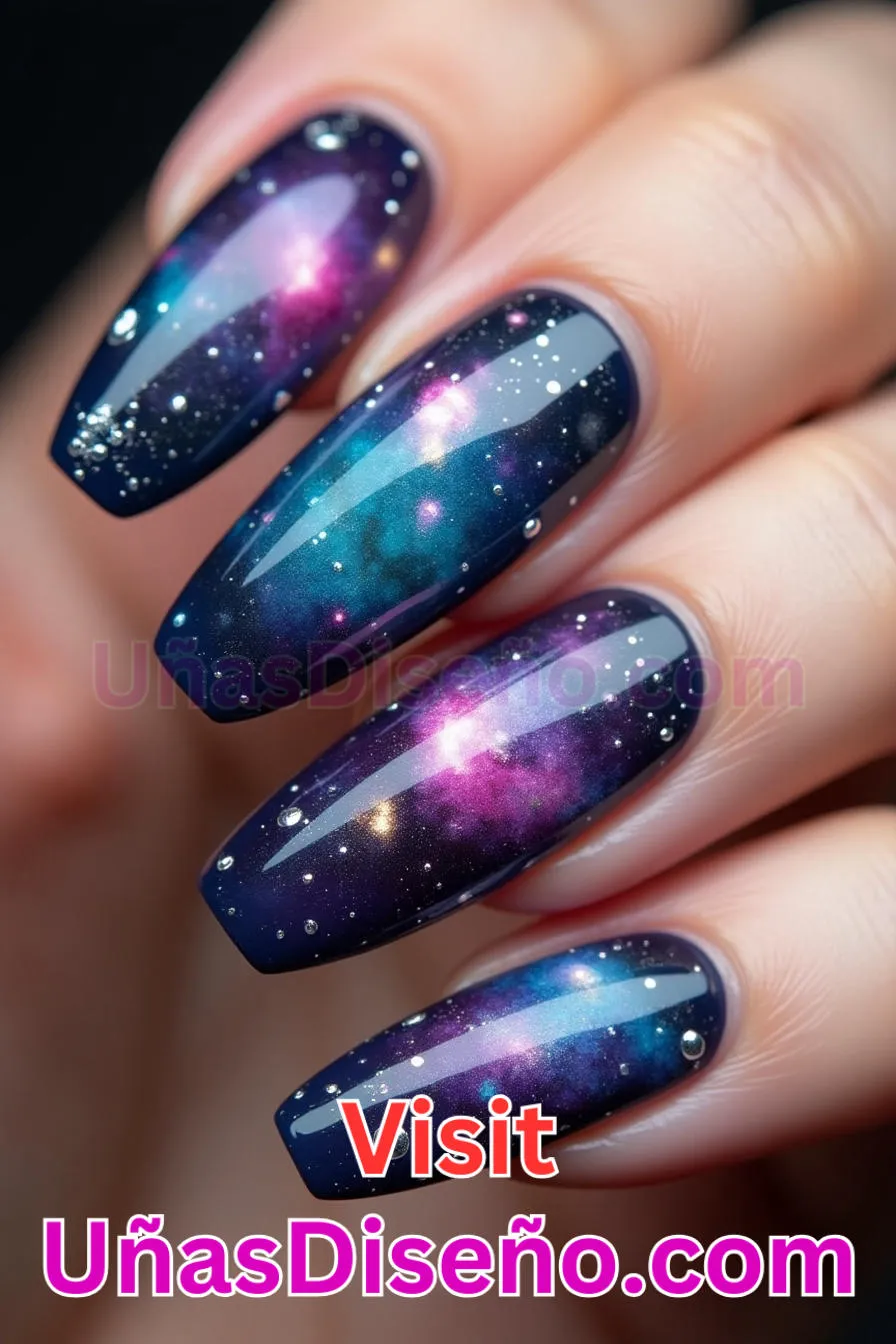 16. Sueño de Nebulosa Cósmica - Tendencias 30 Estilos de Uñas Almendra que Marcan la Diferencia (5).jpeg