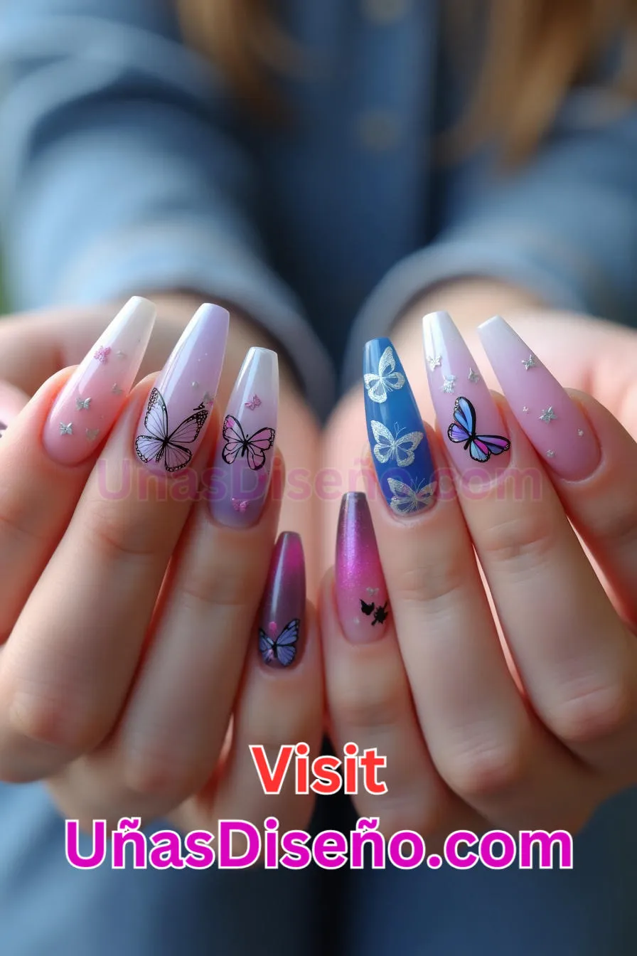 17 Diseños de uñas acrílicas con mariposas mejores diseños de uñas acrílicas para una manicura elegante y duradera 2.jpeg