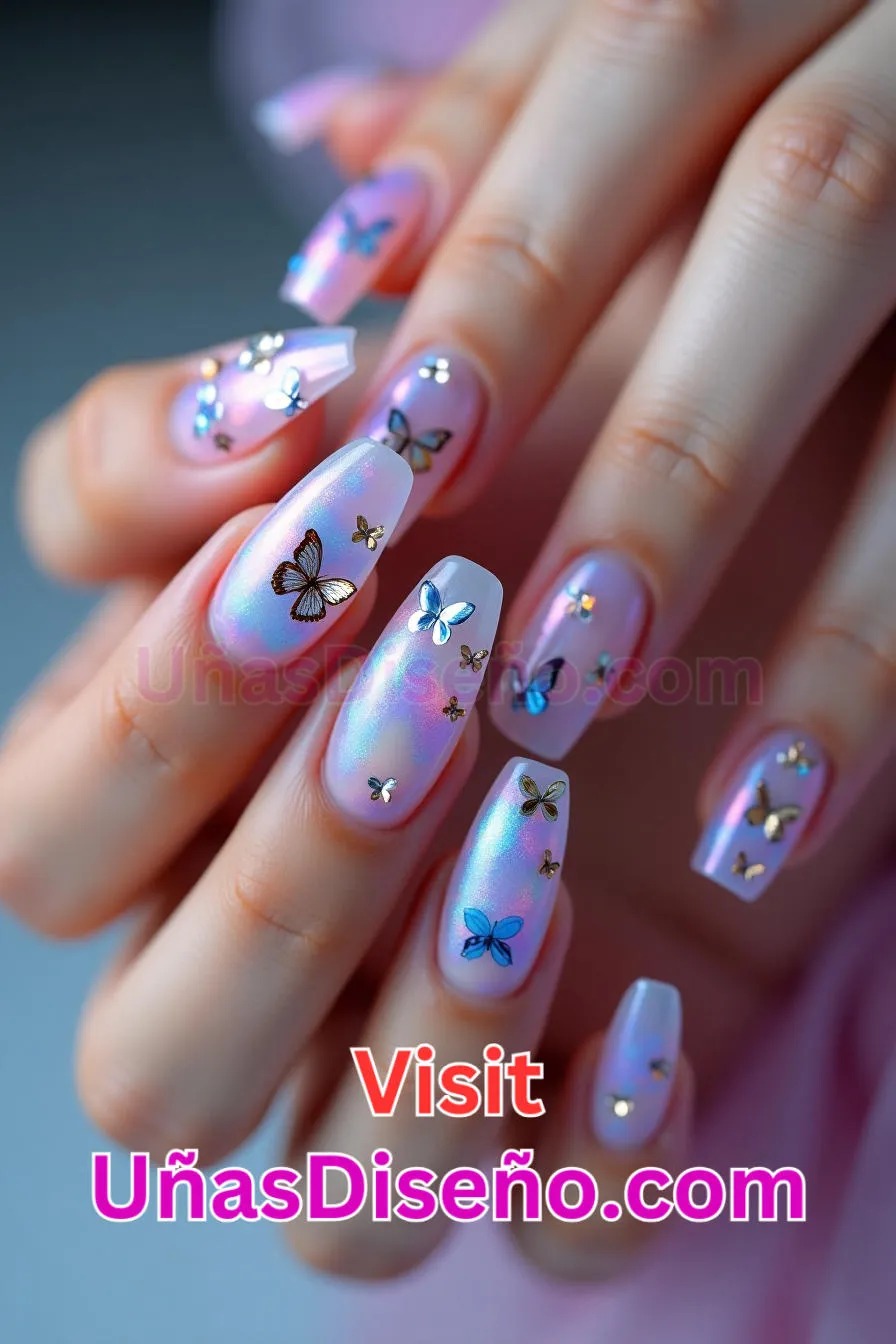 17 Diseños de uñas acrílicas con mariposas mejores diseños de uñas acrílicas para una manicura elegante y duradera 3.jpeg