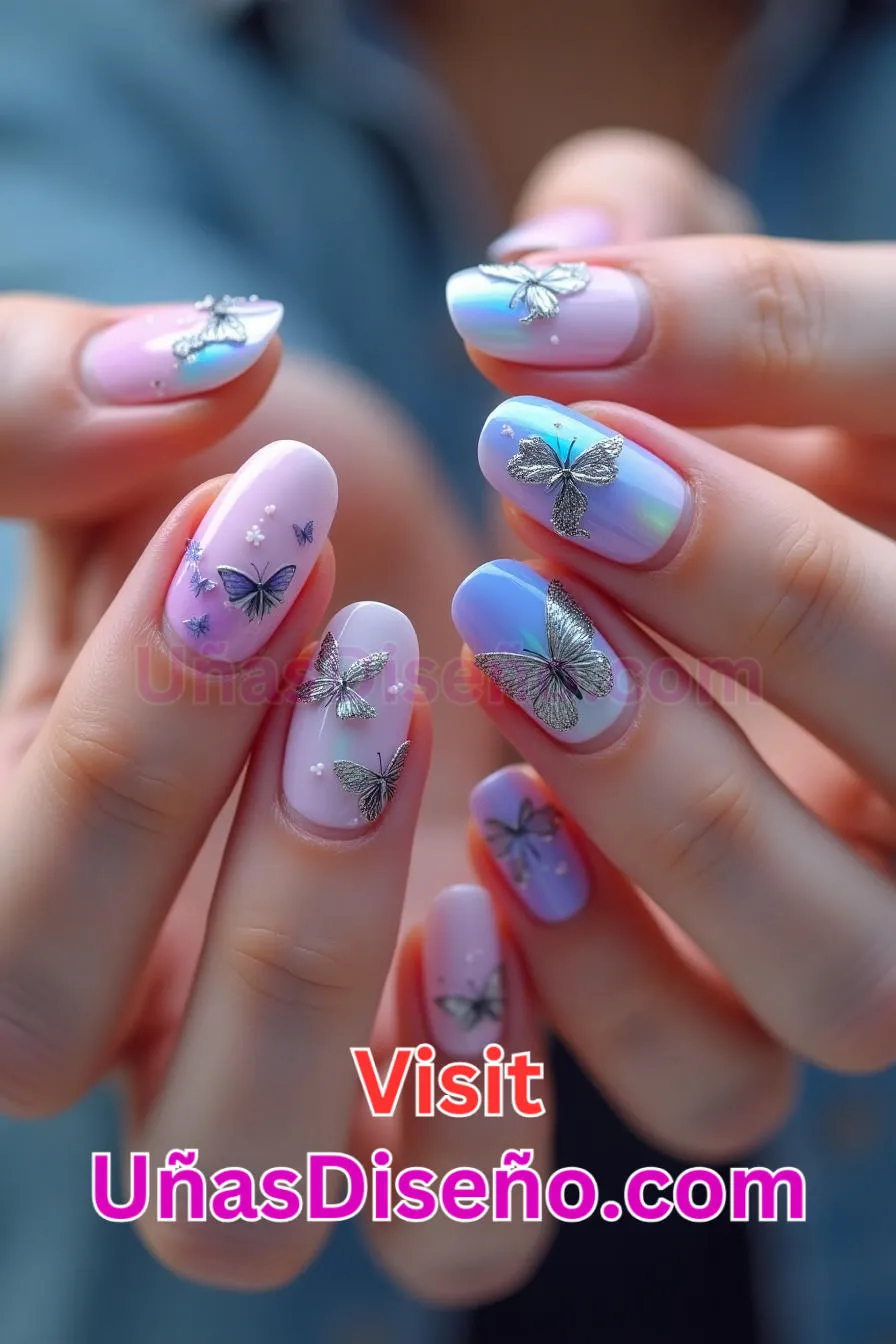 17 Diseños de uñas acrílicas con mariposas mejores diseños de uñas acrílicas para una manicura elegante y duradera 4.jpeg
