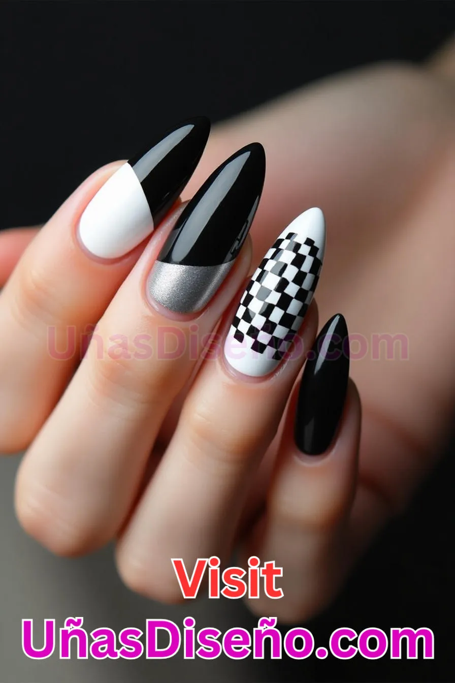 17. Atrevida Declaración Monocromática - Tendencias 30 Estilos de Uñas Almendra que Marcan la Diferencia (3).jpeg