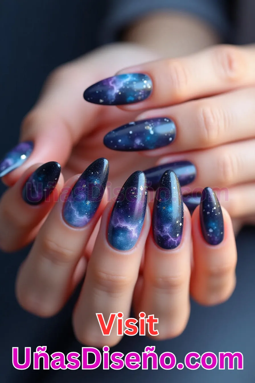 17. Galaxia Cósmica Almendra - Reinventa tu Manicura 25 Diseños de Uñas Almendra Impresionantes para (2).jpeg