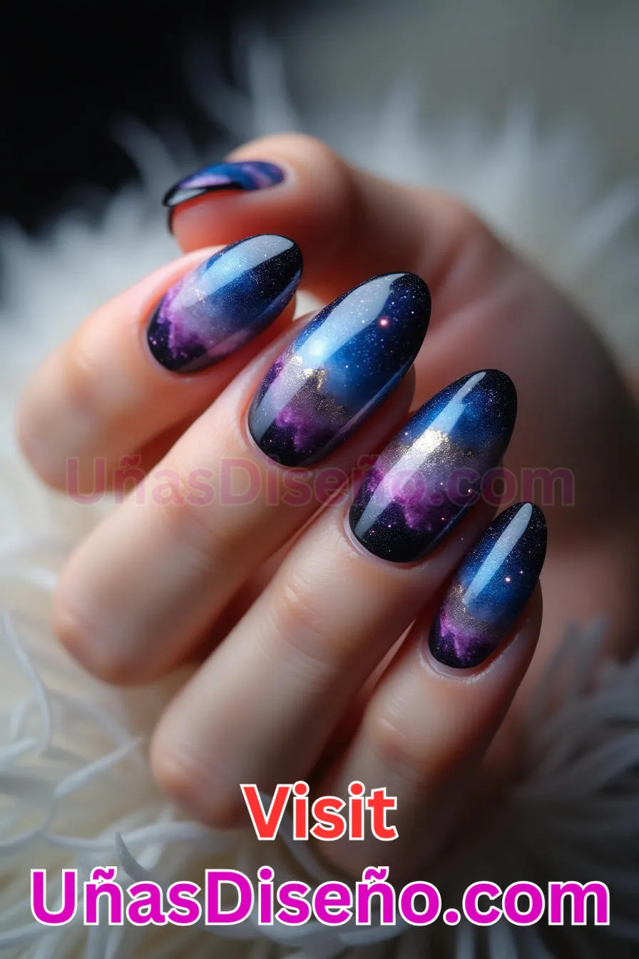 17. Galaxia Cósmica Almendra - Reinventa tu Manicura 25 Diseños de Uñas Almendra Impresionantes para (4).jpeg