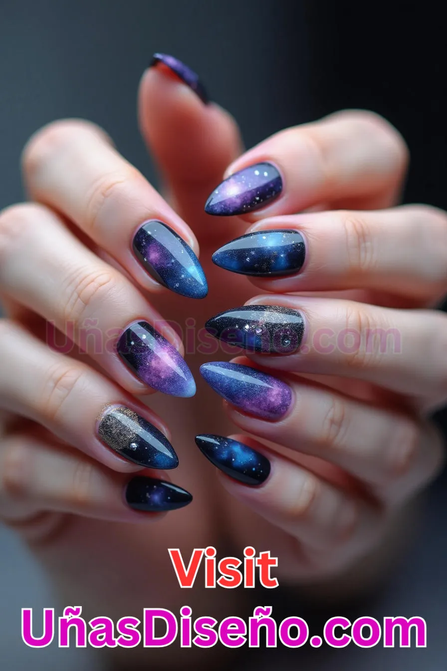 17. Galaxia Cósmica Almendra - Reinventa tu Manicura 25 Diseños de Uñas Almendra Impresionantes para (5).jpeg