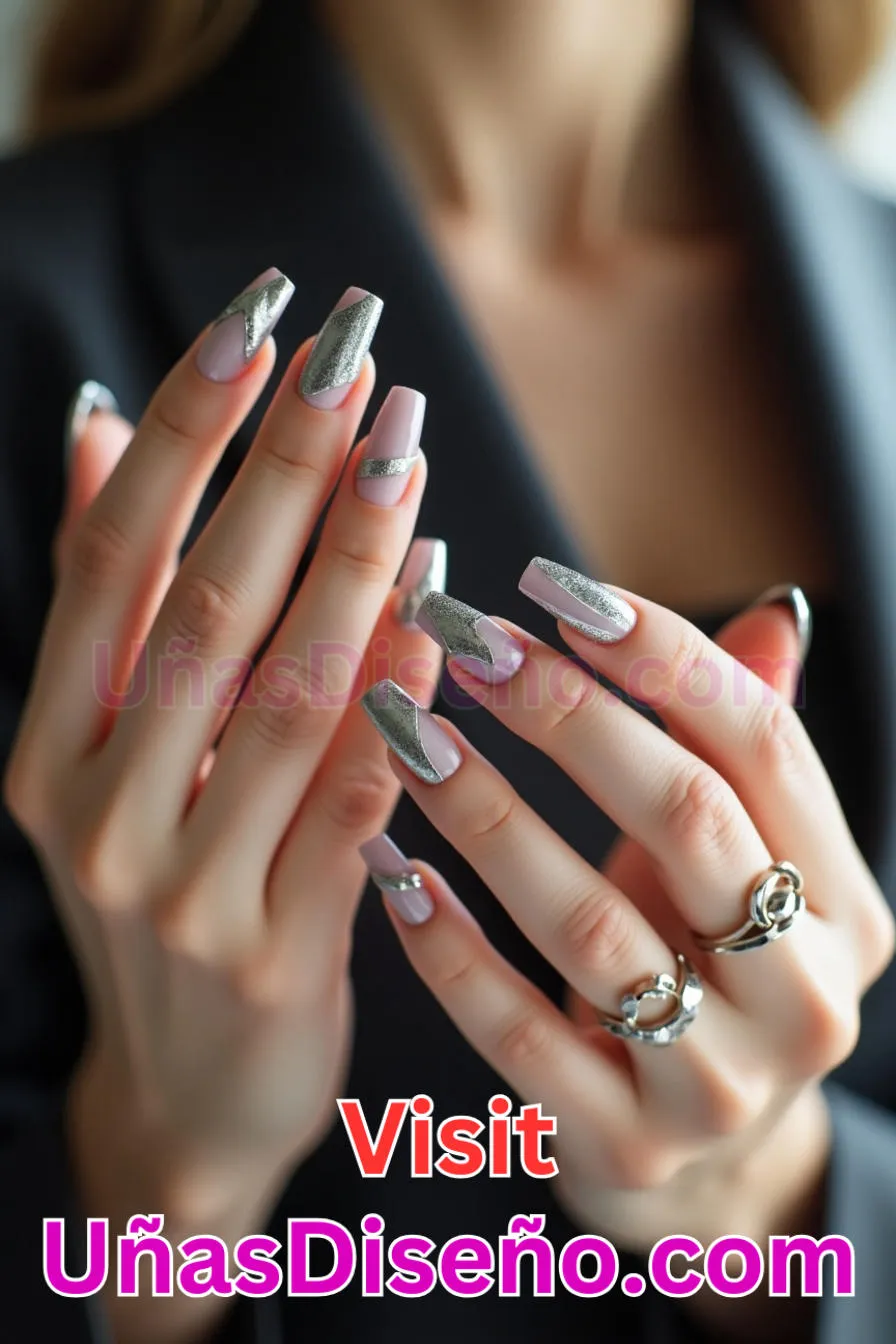 17. Manicura Francesa Inversa con Papel de Aluminio (10)