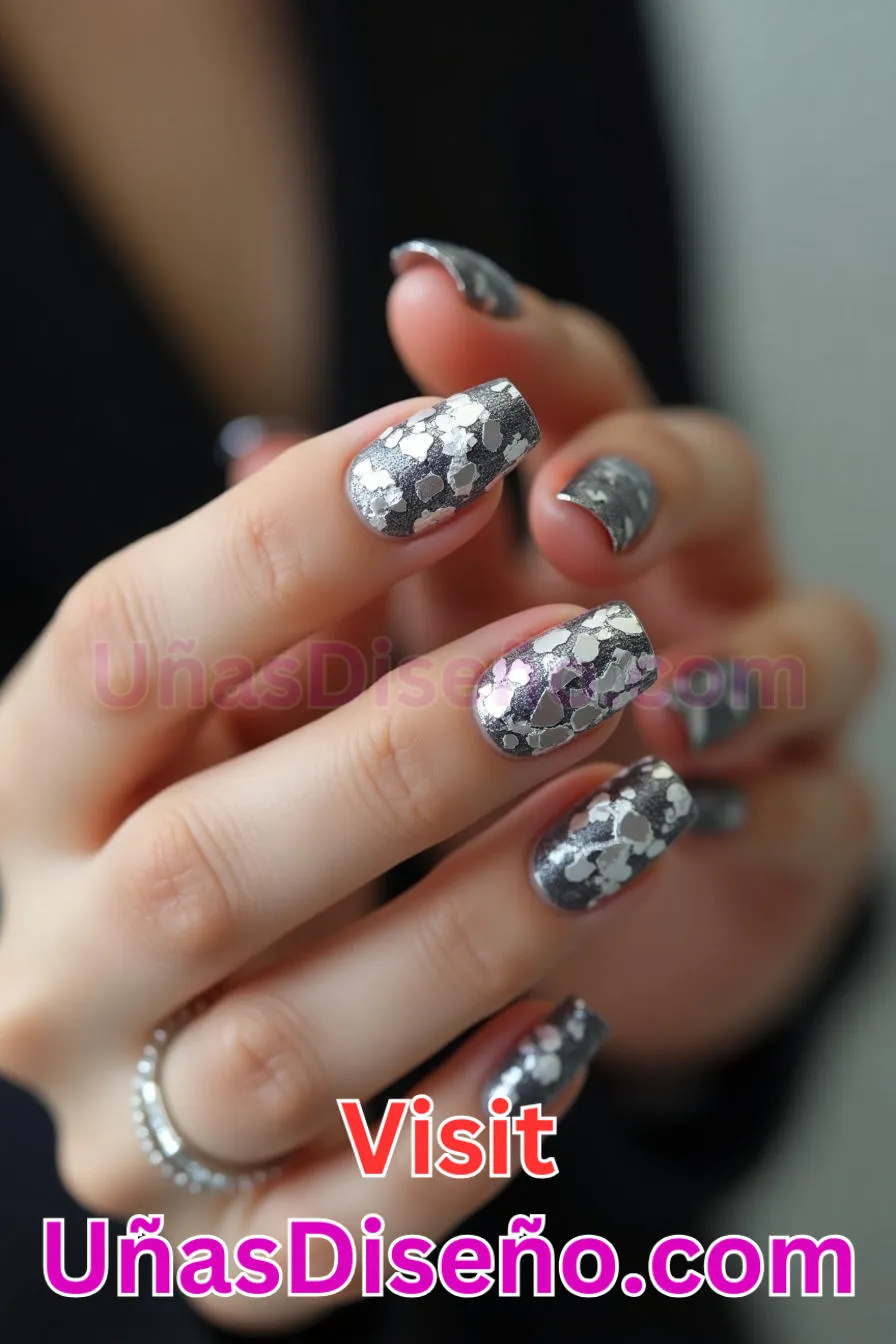 17. Manicura Francesa Inversa con Papel de Aluminio (7)