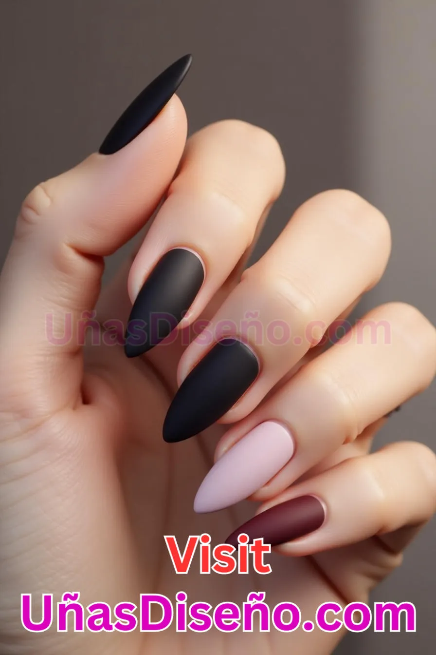 18. Almendra acabado mate - Reinventa tu Manicura 25 Diseños de Uñas Almendra Impresionantes para (1).jpeg