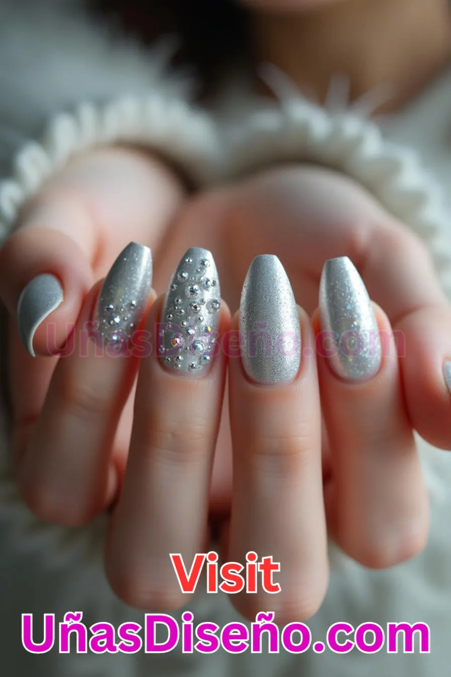 18. Destello de plata maciza - Los 20 mejores diseños de uñas con purpurina para lucir un look deslumbrante (10).jpeg