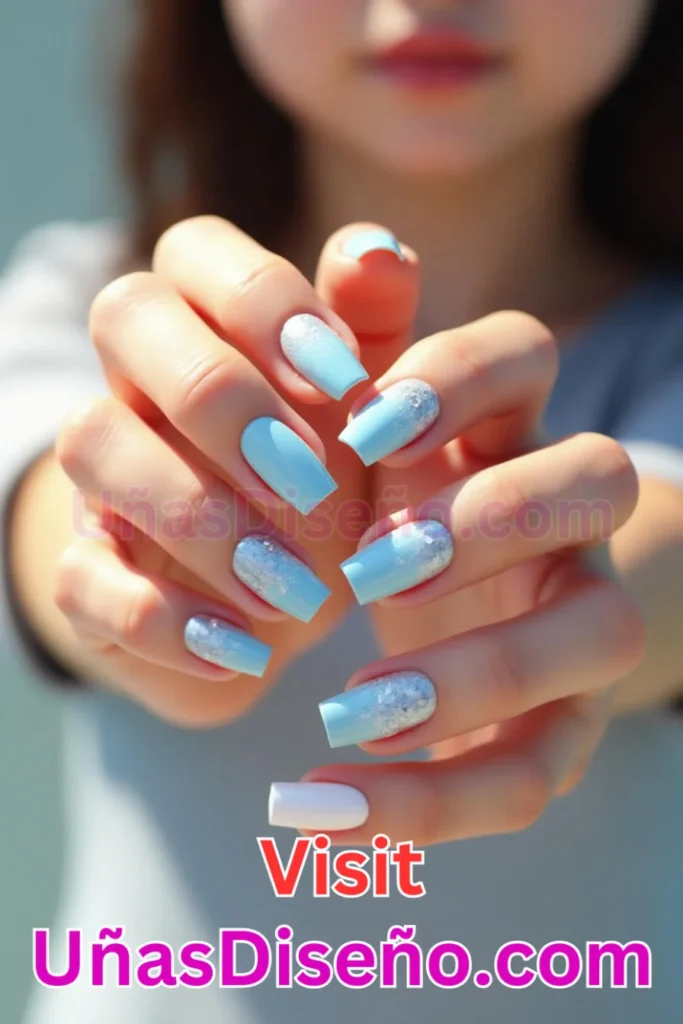 18. Icy Blue Shine Diseños de Uñas para Verano con Fresca Acentuación (2).jpeg