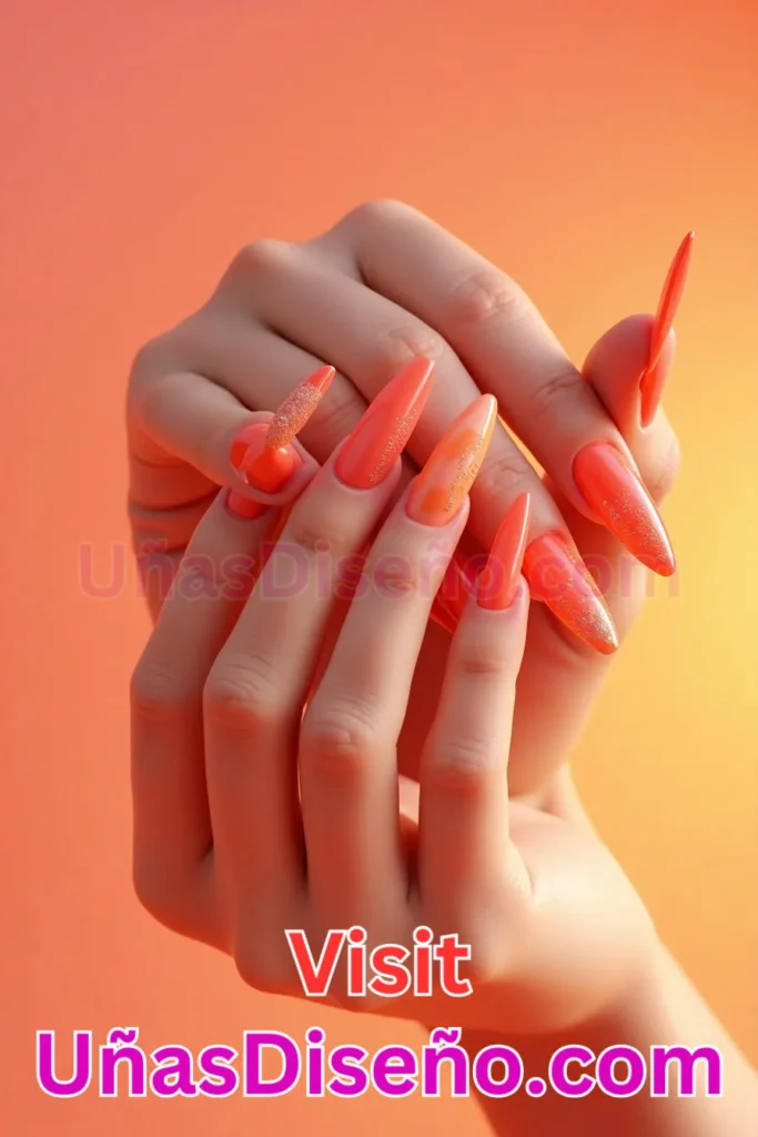 18. Opulento Coral Crush - 25 fascinantes ideas de esmaltes de uñas de gel para un look de salón perfecto (2).jpeg