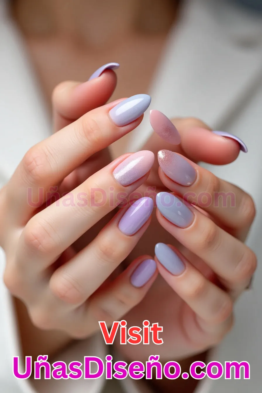 18. Sutil Infusión de Brillo - Tendencias 30 Estilos de Uñas Almendra que Marcan la Diferencia (2).jpeg