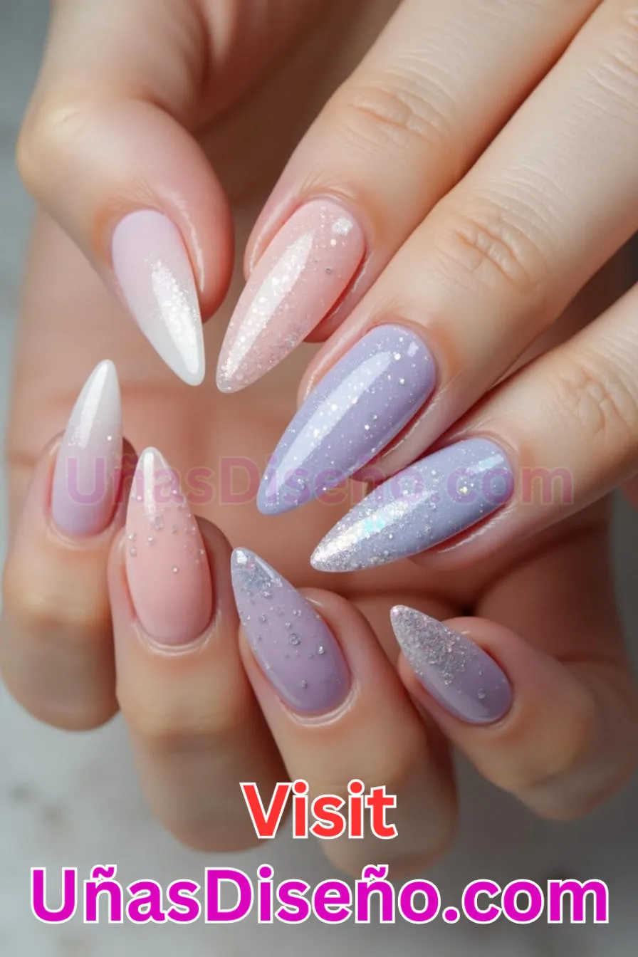 18. Sutil brillo superpuesto - Cómo Elegir el Diseño Perfecto para Uñas Almendra 21 Ideas Exclusivas para Brillar (2).jpeg