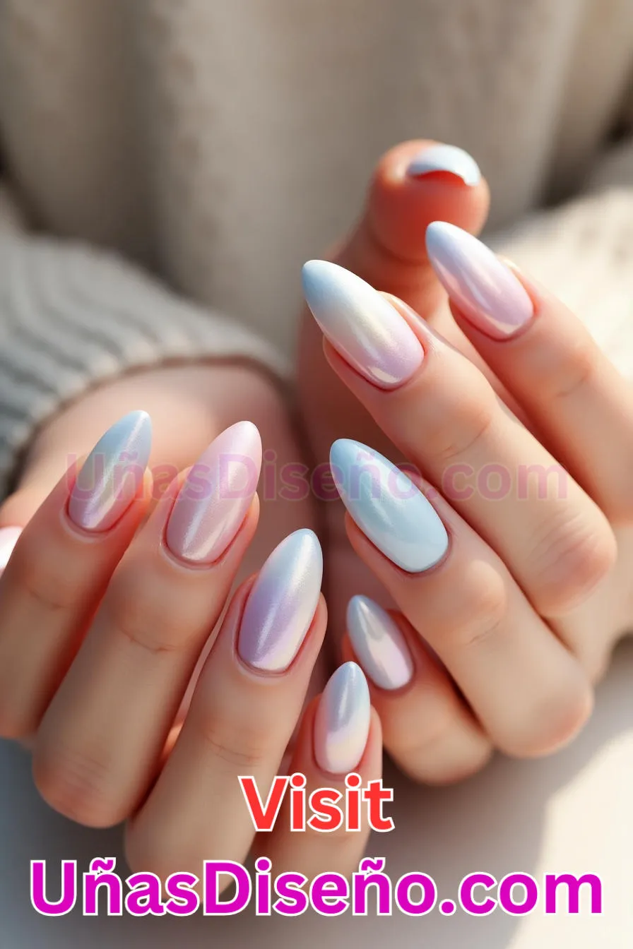 18. Sutil brillo superpuesto - Cómo Elegir el Diseño Perfecto para Uñas Almendra 21 Ideas Exclusivas para Brillar (6).jpeg