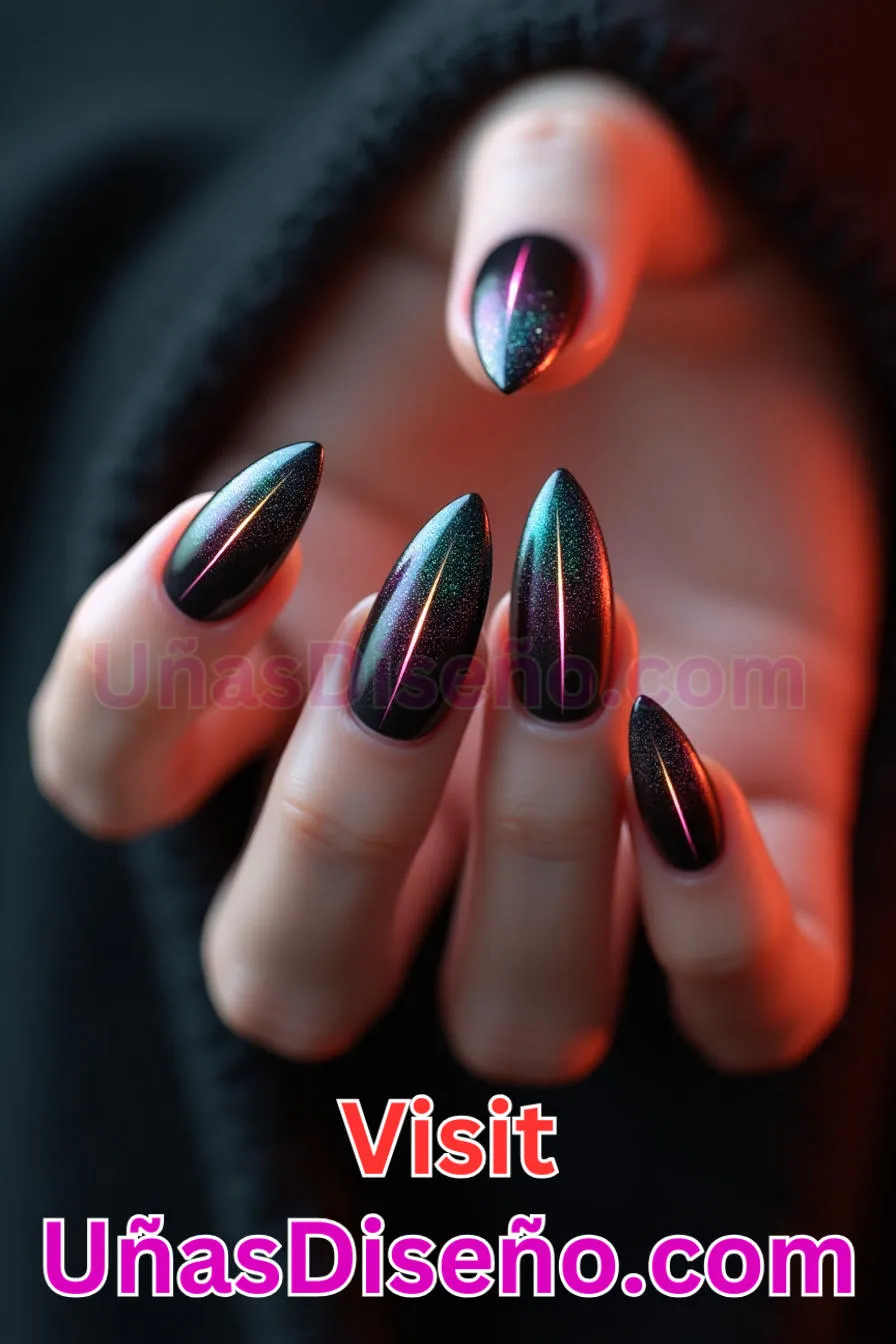 18. Uñas de Gel Ojos de Gato - Brilla como nunca 25 diseños de esmaltes de gel, gelish y gel para uñas que tienes que probar (2).jpeg