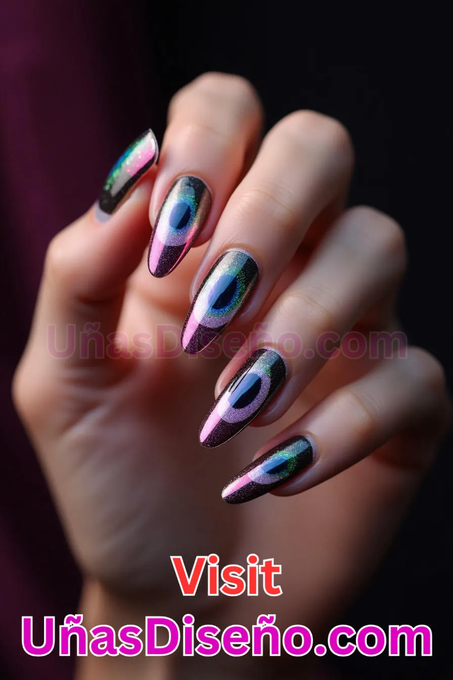 18. Uñas de Gel Ojos de Gato - Brilla como nunca 25 diseños de esmaltes de gel, gelish y gel para uñas que tienes que probar (3).jpeg