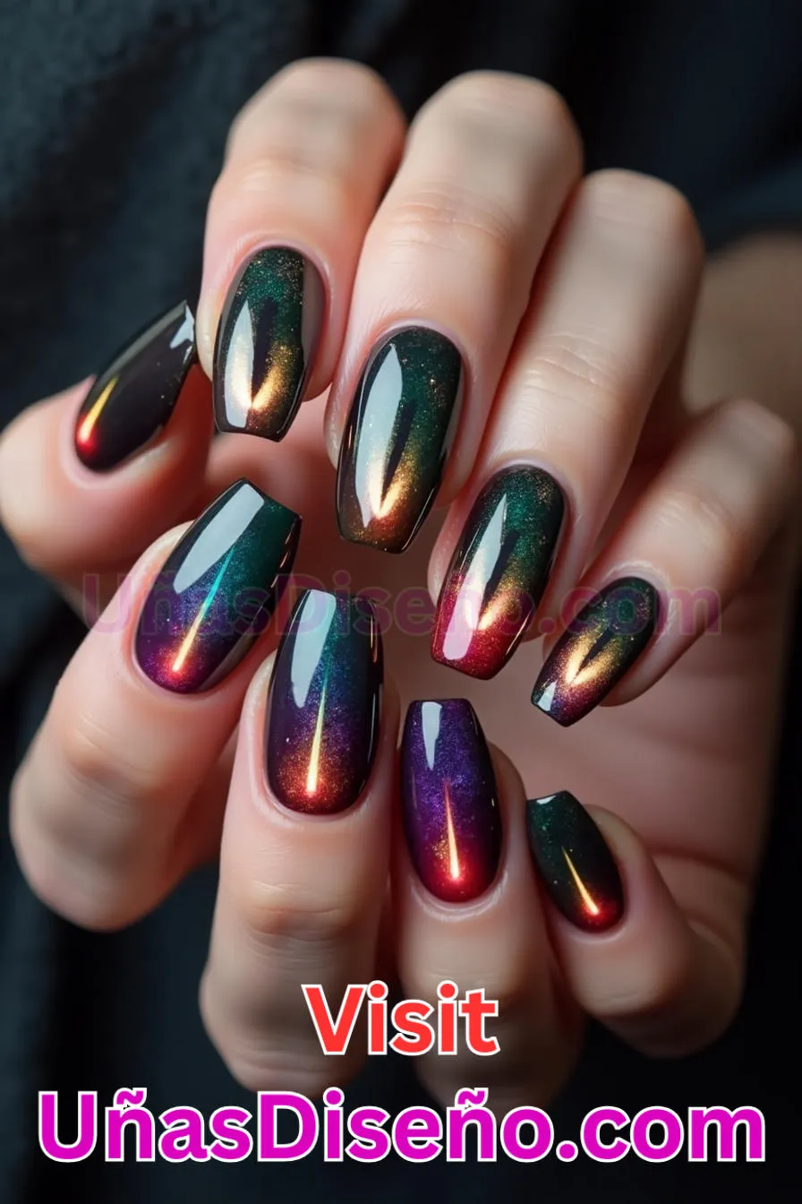 18. Uñas de Gel Ojos de Gato - Brilla como nunca 25 diseños de esmaltes de gel, gelish y gel para uñas que tienes que probar (5).jpeg