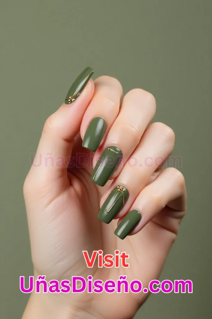 18. Uñas verde oliva mate - Dale Glamour a tus Uñas La Guía Definitiva para 25 Esmaltes de Gel con Gelly y Gelish (1).jpeg