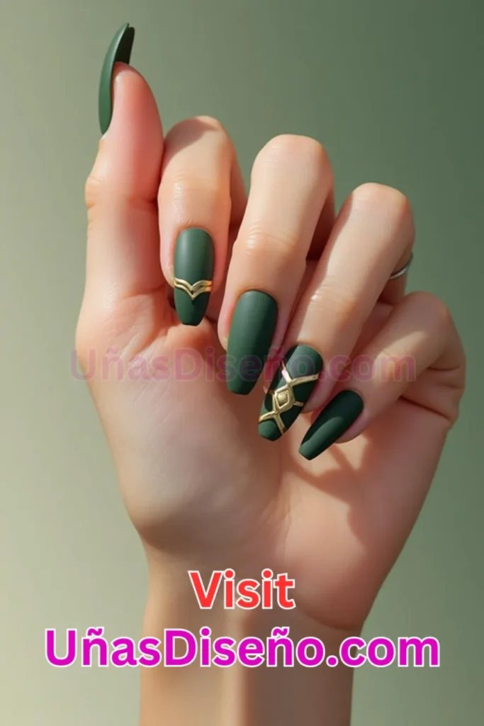 18. Uñas verde oliva mate - Dale Glamour a tus Uñas La Guía Definitiva para 25 Esmaltes de Gel con Gelly y Gelish (3).jpeg