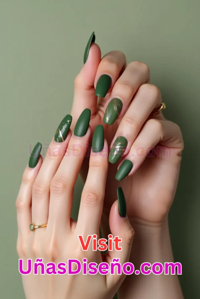 18. Uñas verde oliva mate - Dale Glamour a tus Uñas La Guía Definitiva para 25 Esmaltes de Gel con Gelly y Gelish (4).jpeg