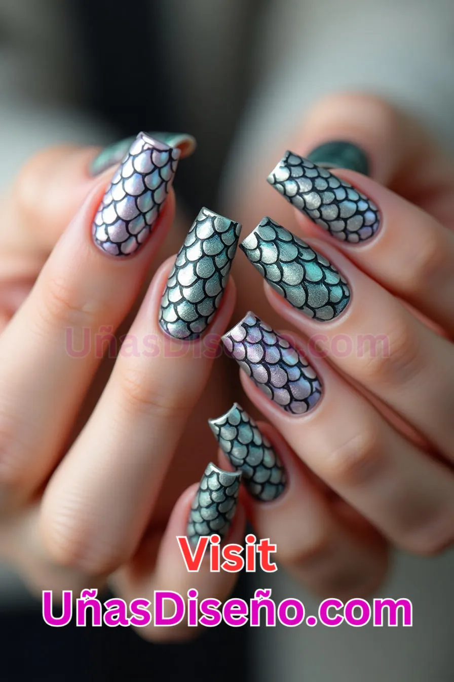 19 Escamas Nail Art Design Los 25 Mejores Diseños de Uñas Para Principiantes 1.jpeg