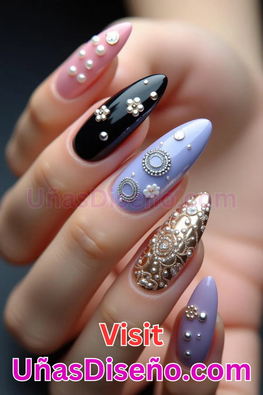 19. Almendra embellecida en 3D - Reinventa tu Manicura 25 Diseños de Uñas Almendra Impresionantes para (1).jpeg