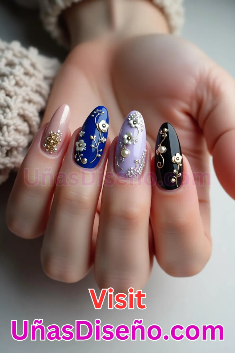 19. Almendra embellecida en 3D - Reinventa tu Manicura 25 Diseños de Uñas Almendra Impresionantes para (3).jpeg