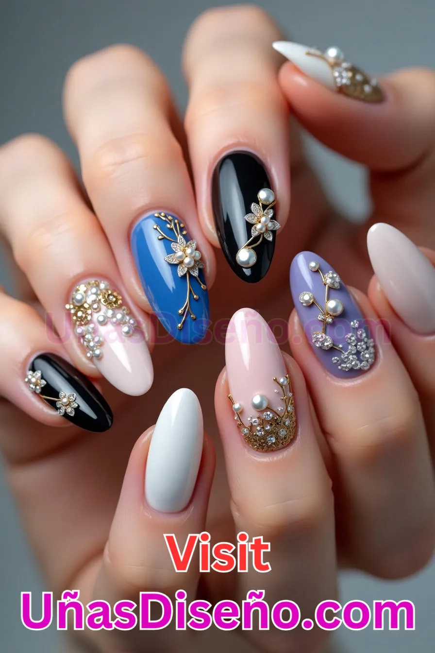 19. Almendra embellecida en 3D - Reinventa tu Manicura 25 Diseños de Uñas Almendra Impresionantes para (5).jpeg