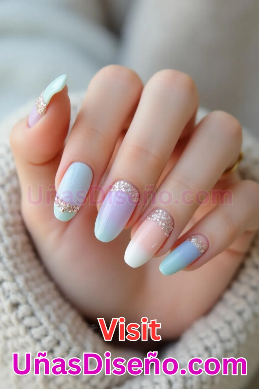 19. Almendra francesa pastel - 20 Uñas de Almendra Elegance Diseños exclusivos para un look sofisticado (1).jpeg