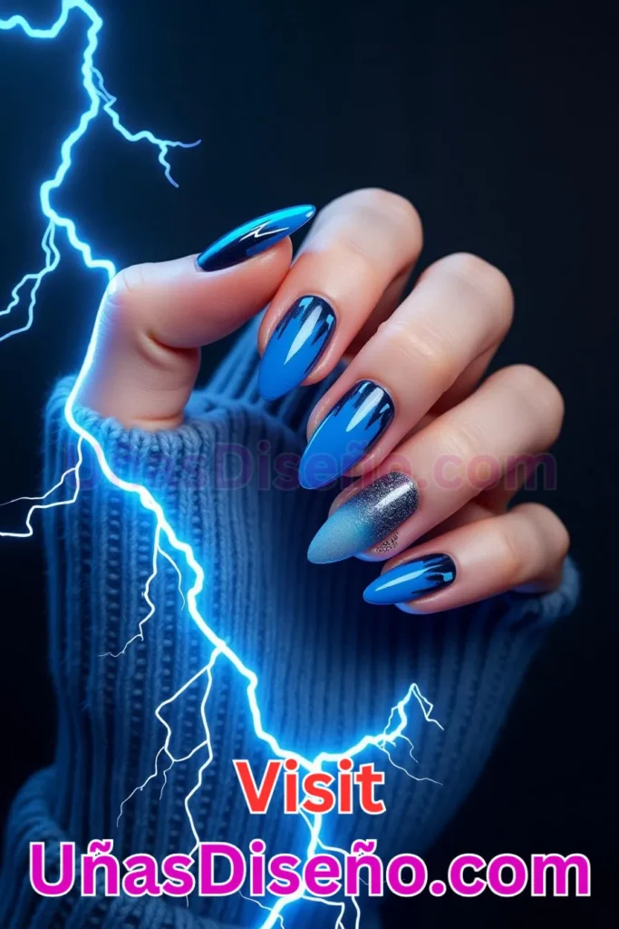 19. Destello Azul Eléctrico - 25 fascinantes ideas de esmaltes de uñas de gel para un look de salón perfecto (5).jpeg