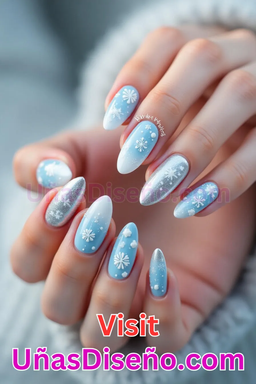 19. Día de la nieve - Los 20 mejores diseños de uñas con purpurina para lucir un look deslumbrante (6).jpeg