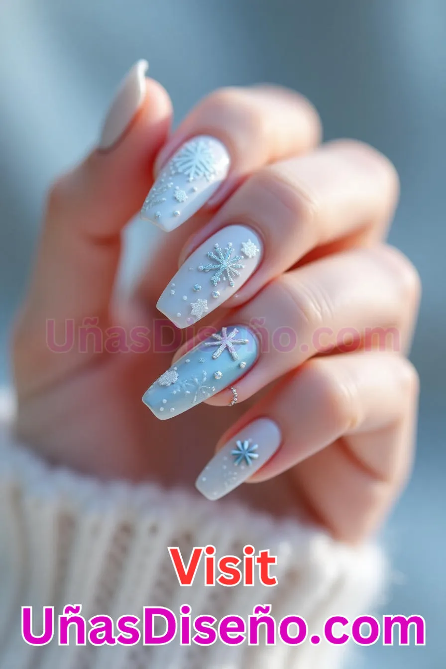 19. Día de la nieve - Los 20 mejores diseños de uñas con purpurina para lucir un look deslumbrante (7).jpeg