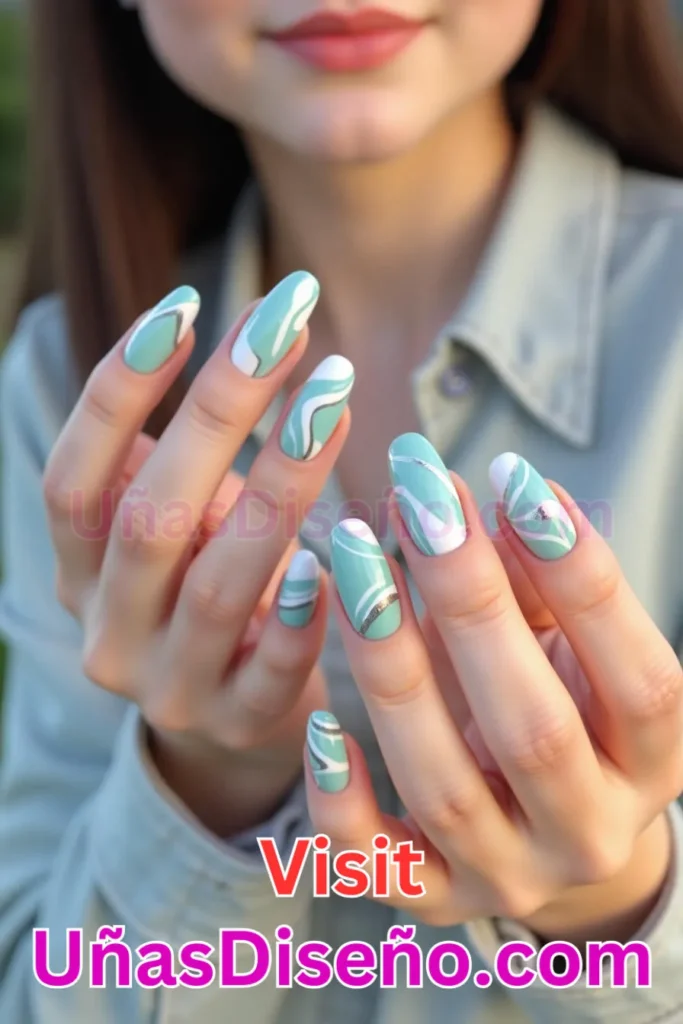 19. Diseño de uñas de verano con efecto mármol en colores fríos (1).jpeg