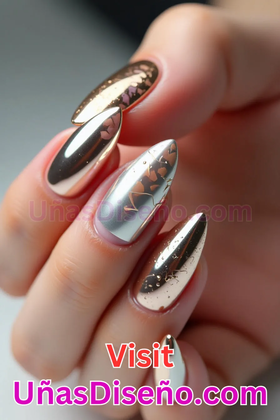 2. Atrevidos acentos metálicos - Cómo Elegir el Diseño Perfecto para Uñas Almendra 21 Ideas Exclusivas para Brillar (1).jpeg