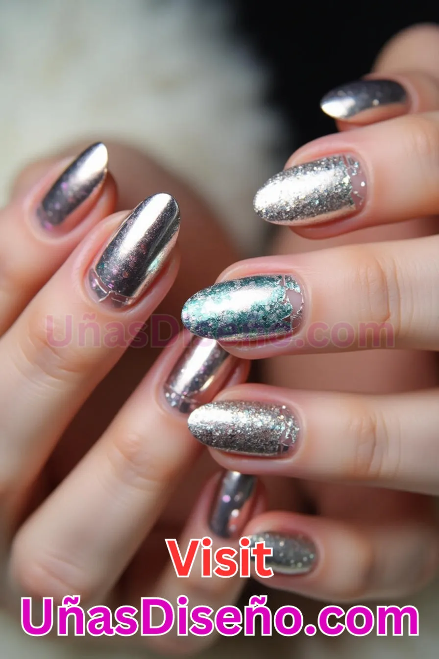 2. Atrevidos acentos metálicos - Cómo Elegir el Diseño Perfecto para Uñas Almendra 21 Ideas Exclusivas para Brillar (10).jpeg