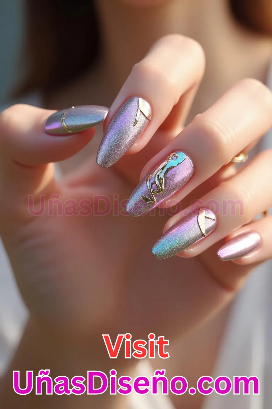 2. Atrevidos acentos metálicos - Cómo Elegir el Diseño Perfecto para Uñas Almendra 21 Ideas Exclusivas para Brillar (3).jpeg