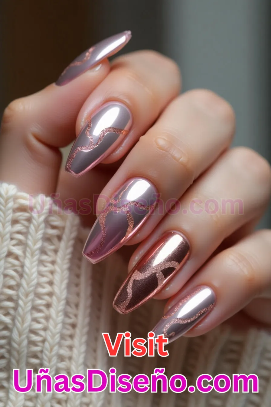 2. Atrevidos acentos metálicos - Cómo Elegir el Diseño Perfecto para Uñas Almendra 21 Ideas Exclusivas para Brillar (9).jpeg