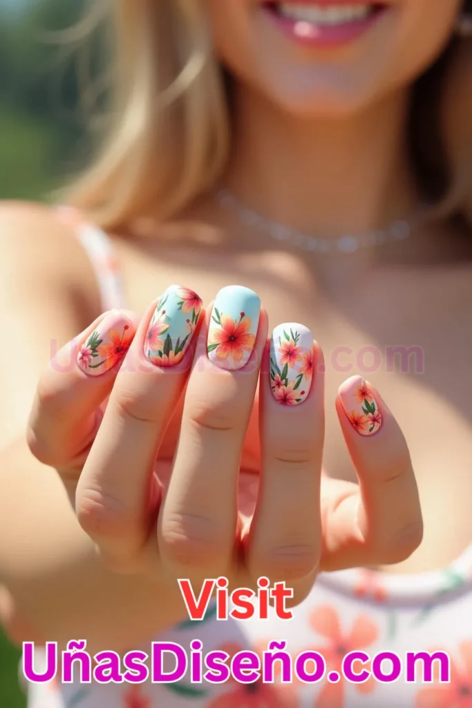 2. Diseño de uñas de verano con flores tropicales en tonos coral (2).jpeg