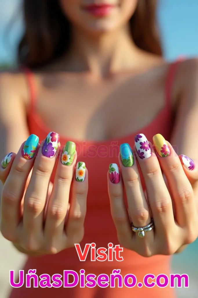 2. Diseños de uñas con estampados de flores tropicales vibrantes (3).jpeg