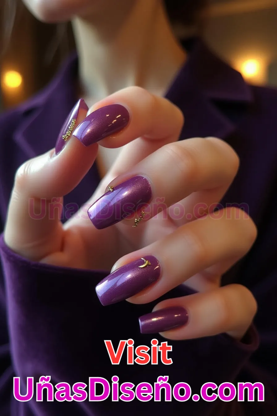 2. Manicura Francesa Inversa Púrpura Real (2)