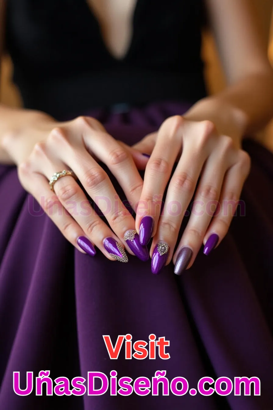 2. Manicura Francesa Inversa Púrpura Real (3)