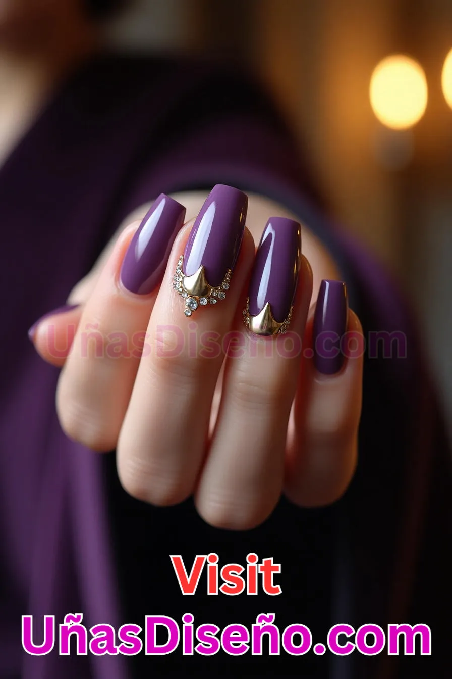 2. Manicura Francesa Inversa Púrpura Real (6)