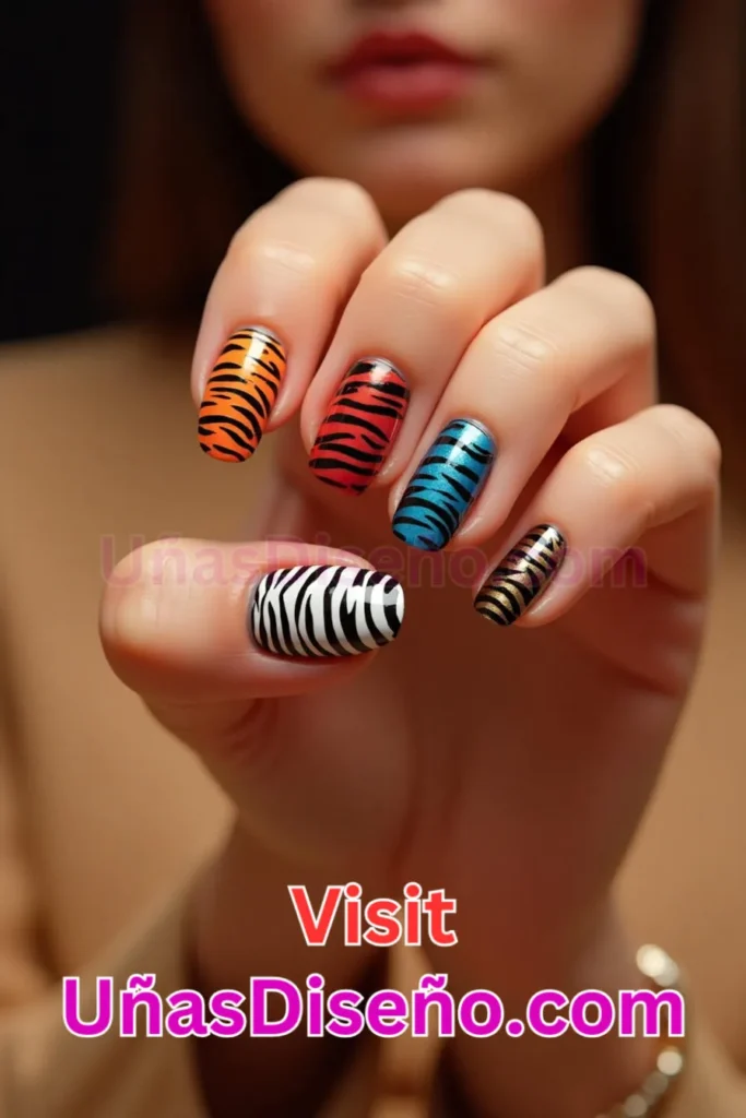 2. Tigre Diseños de uñas - 51 Diseños de uñas con estampado animal para combinar a la perfección con tus vestidos (3).jpeg