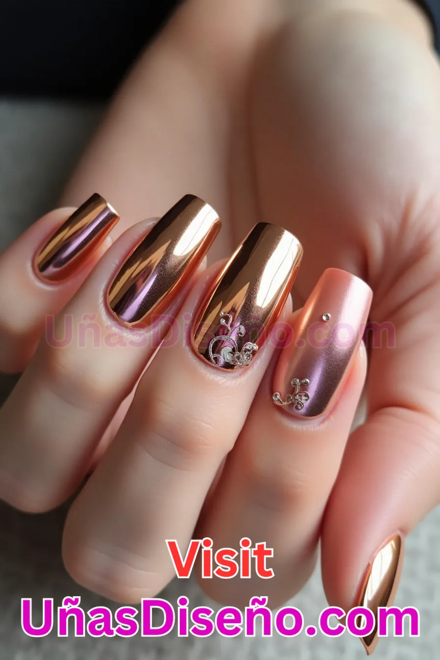 2. Uñas Espejo Oro Rosa - Diseño de uñas espejo La guía definitiva para conseguir un aspecto brillante y reflectante (10).jpeg